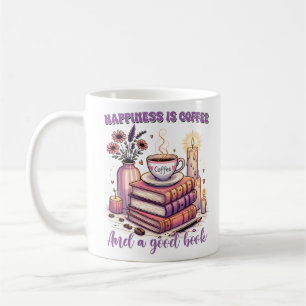 Happiness is coffee and good book mug