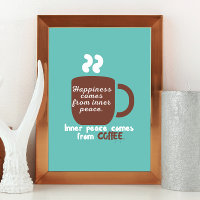 Happiness Is Coffee Funny Quote Word Art