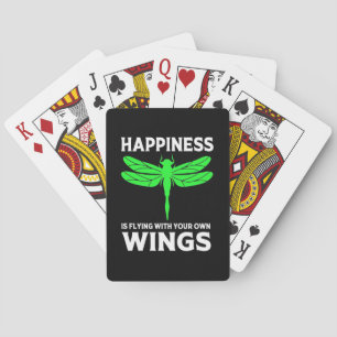 Happiness Is Flying With Dragonfly Playing Cards