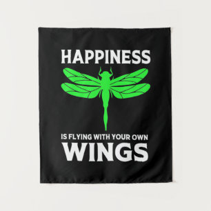 Happiness Is Flying With Dragonfly Tapestry