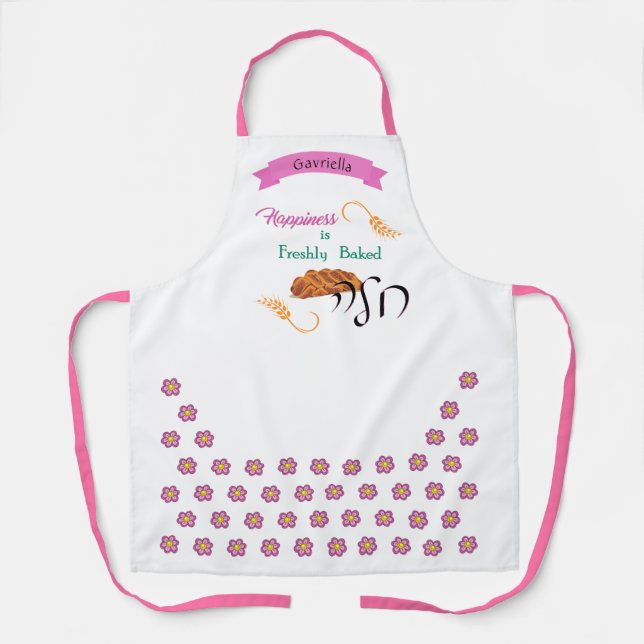 Happiness is Freshly Baked Challah Apron (Front)