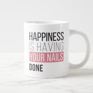 Happiness Is Having Your Nails Done Large Coffee Mug