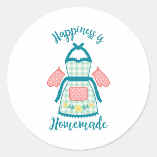 Happiness Is Homemade Classic Round Sticker