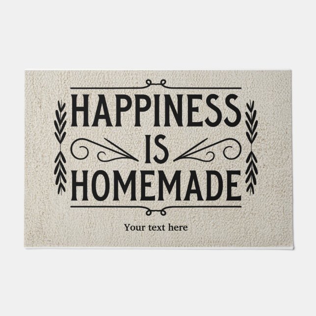 Happiness is homemade doormat (Front)