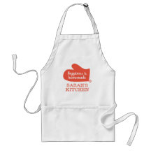 Happiness is homemade kitchen apron for women