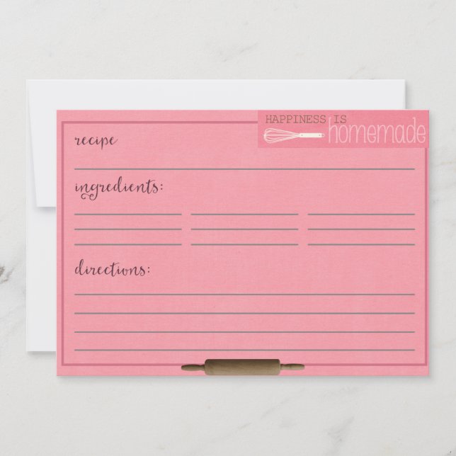 Happiness Is Homemade Recipe Cards (Front)