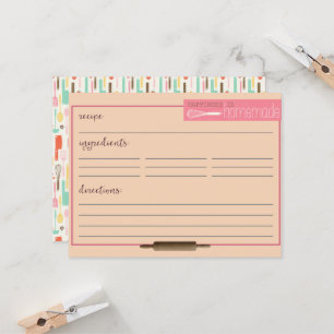 Happiness Is Homemade Recipe Cards-Cream