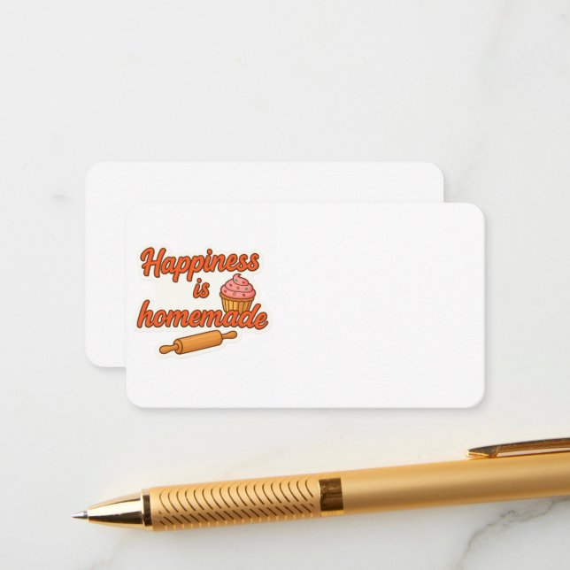 Happiness is Homemade Sticker  Enclosure Card (Front/Back In Situ)