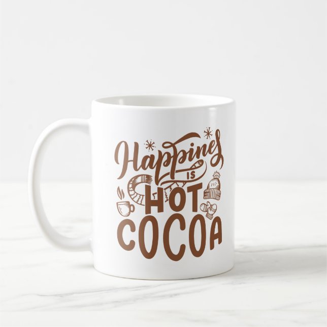 Happiness is Hot Cocoa Coffee Mug (Left)