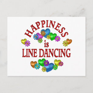Happiness is Line Dancing Postcard