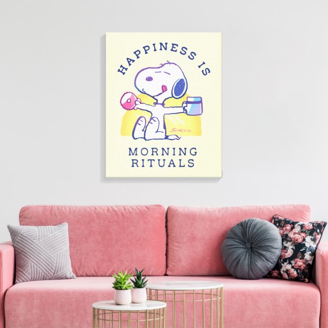 Happiness is Morning Rituals Canvas Print (Insitu(LivingRoom))