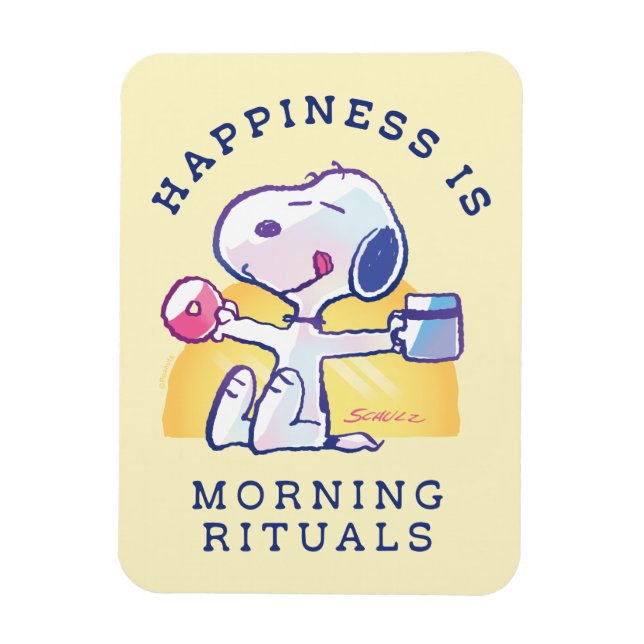 Happiness is Morning Rituals Magnet (Vertical)