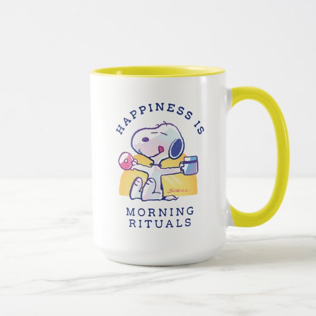 Happiness is Morning Rituals Mug (Right)