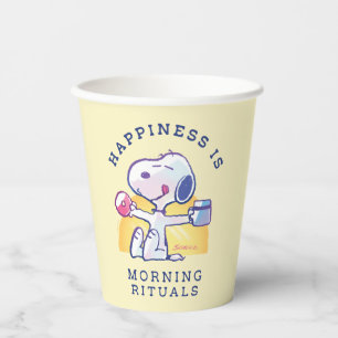 Happiness is Morning Rituals Paper Cups