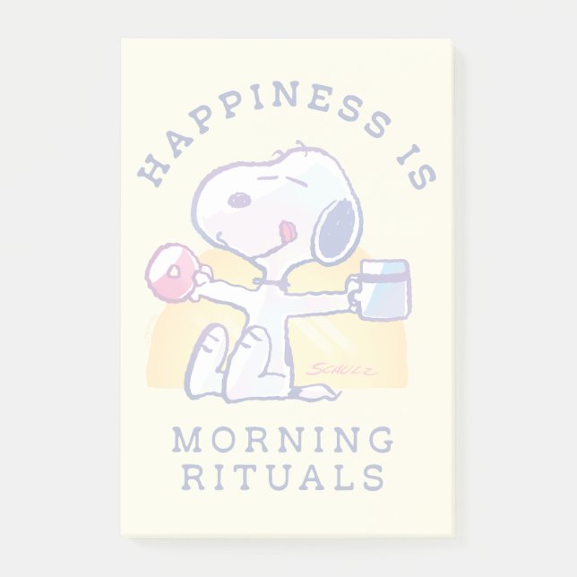 Happiness is Morning Rituals Post-it Notes (Front)
