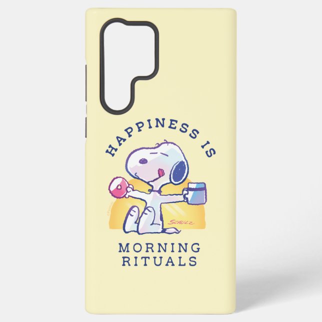 Happiness is Morning Rituals Samsung Galaxy S22 Ultra Case (Back)
