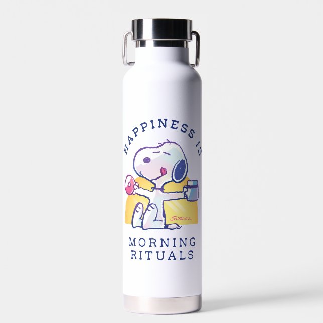 Happiness is Morning Rituals Water Bottle (Front)