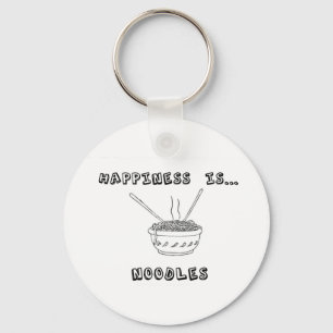 Happiness is Noodles Key Ring