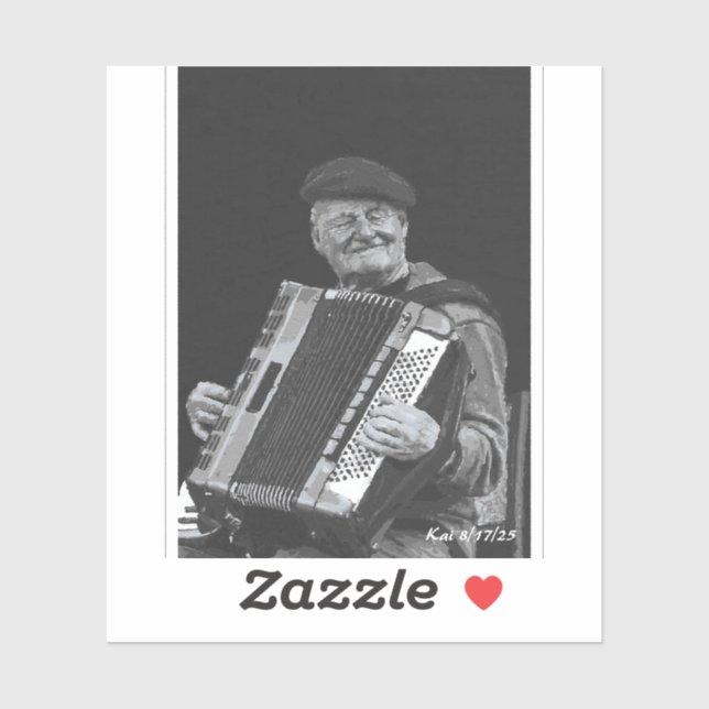 Happiness Is, Paris Musician Black & White Art (Sheet)