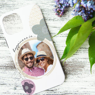 Happiness is .. Photo Abstract Pop Art Flowers iPhone 12 Pro Max Case