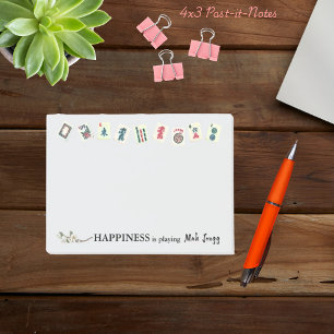 Happiness is playing Mah Jongg Post-it Notes