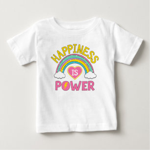 Happiness is Power Rainbow Baby T-Shirt