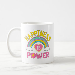 Happiness is Power Rainbow Coffee Mug