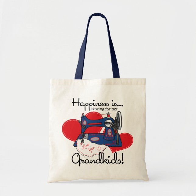 Happiness Is Sewing Tote Bag (Front)