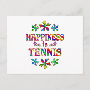 Happiness is Tennis Postcard