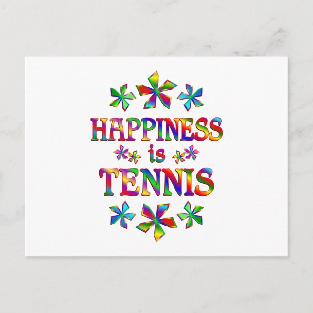 Happiness is Tennis Postcard (Front)