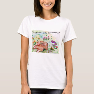 "Happiness is the best makeup" T-Shirt
