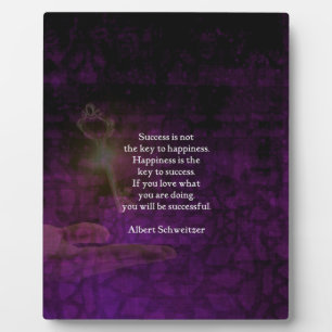 Happiness Is The Key To Success Uplifting Quote Plaque