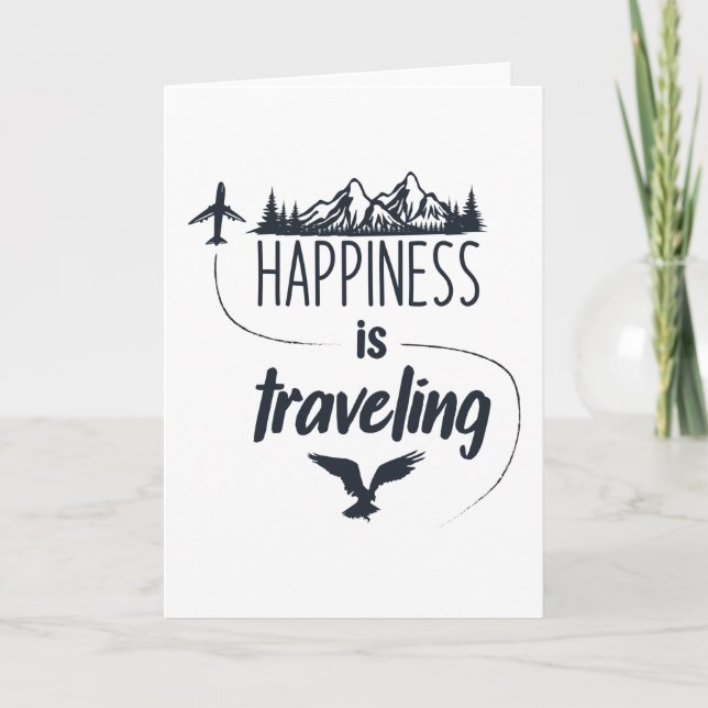Happiness Is Travelling Card (Front)