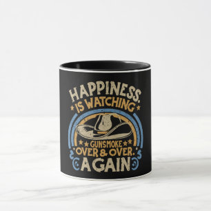 Happiness Is Watching Gunsmoke Funny Cowboy Hat Mug