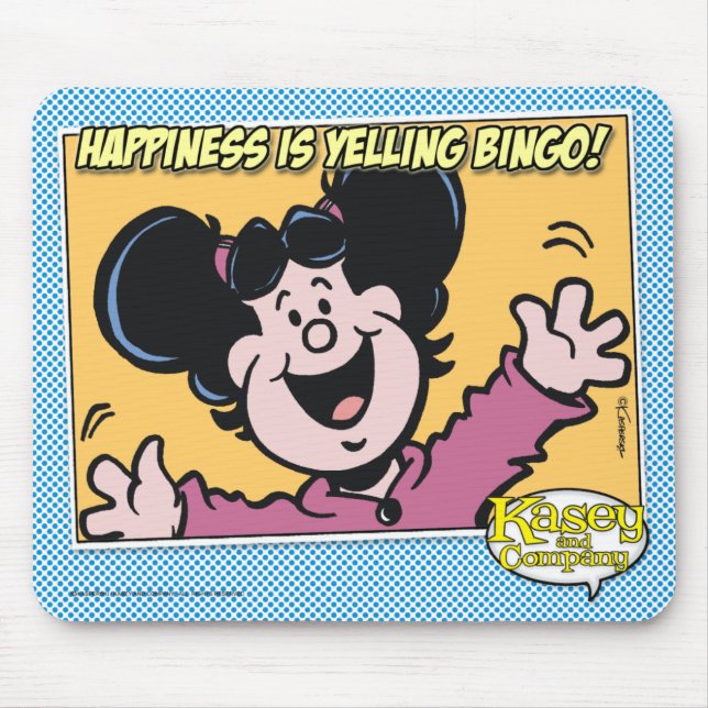 Happiness Is Yelling BINGO! Mouse Mat (Front)