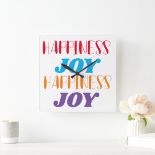 Happiness Joy Wall Clock