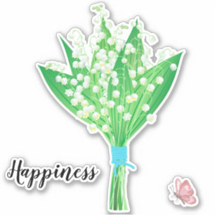 Happiness Lily of the Valley Sticker