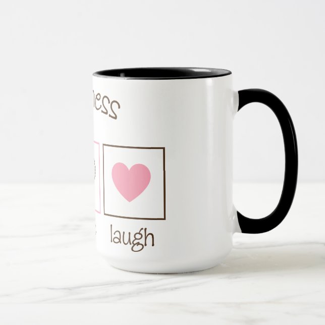 Happiness Live Love Laugh Mug (Right)