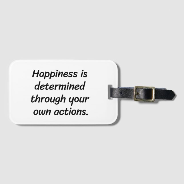Happiness Luggage Tag (Front Horizontal)