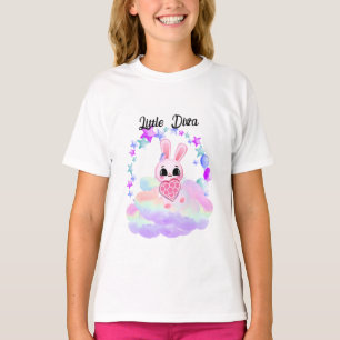  Happiness magic sweet bunny in the rainbow T-Shirt