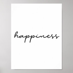Happiness minimalist poster