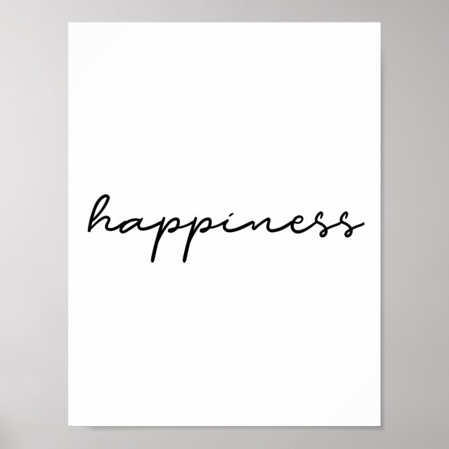 Happiness minimalist poster (Front)