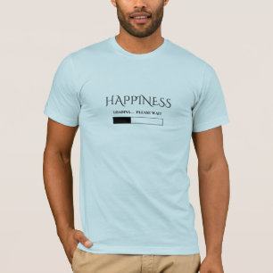 Happiness – Minimalist Typography Unisex Positive T-Shirt
