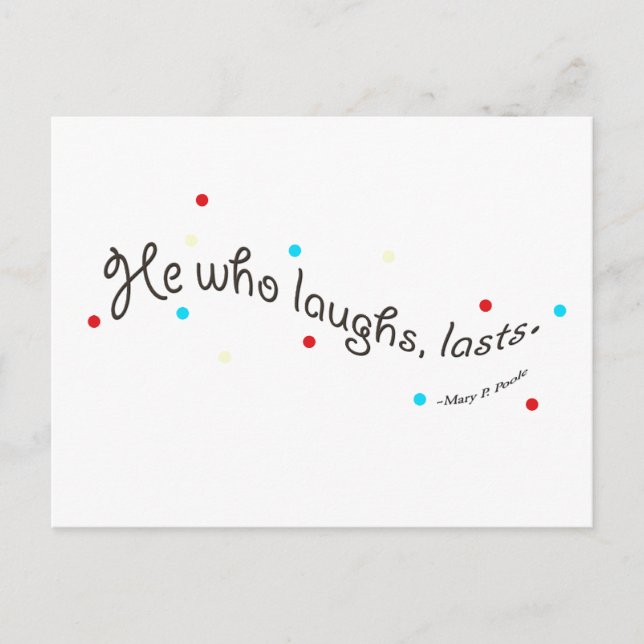 Happiness Motivational Quotes Postcard (Front)