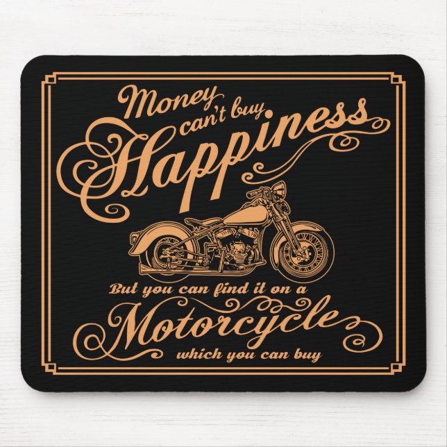 Happiness - Motorcycle Mouse Mat (Front)