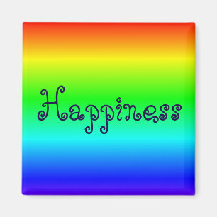 Happiness multi-colored magnet
