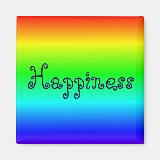 Happiness multi-colored magnet (Front)