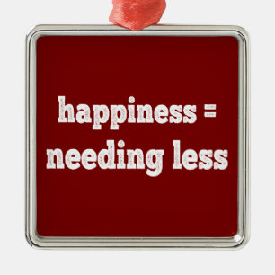 Happiness = Needing Less Metal Tree Decoration
