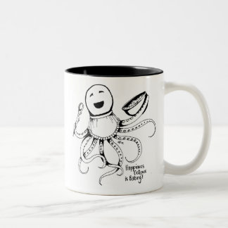 Happiness Octopus is Baking Two-Tone Coffee Mug