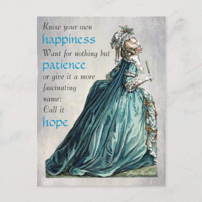 Happiness-Patience-Hope Postcard (Front)